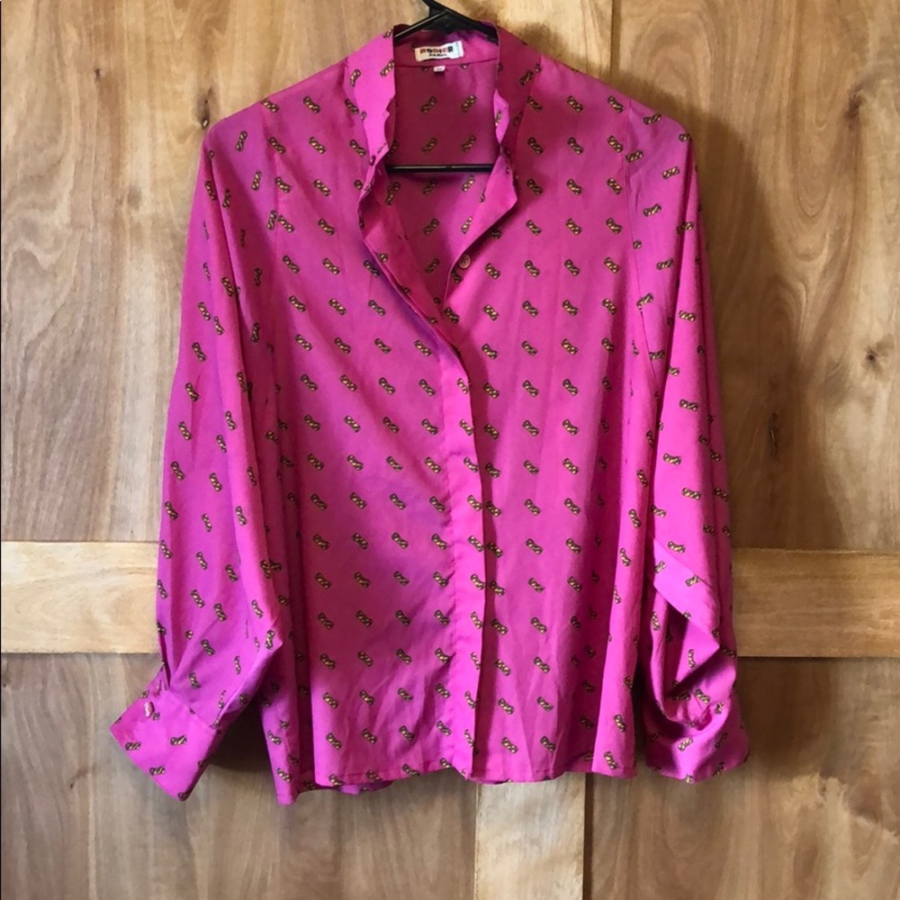 Vintage Rodier Paris button down blouse